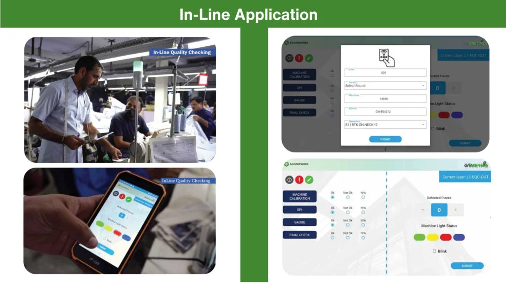 In line quality check application