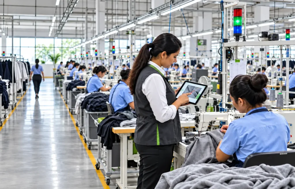 garment quality control traffic light system